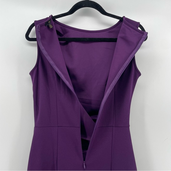 Knitee Draped Ruffle Midi Dress Purple Sleeveless M - Picture 5 of 7